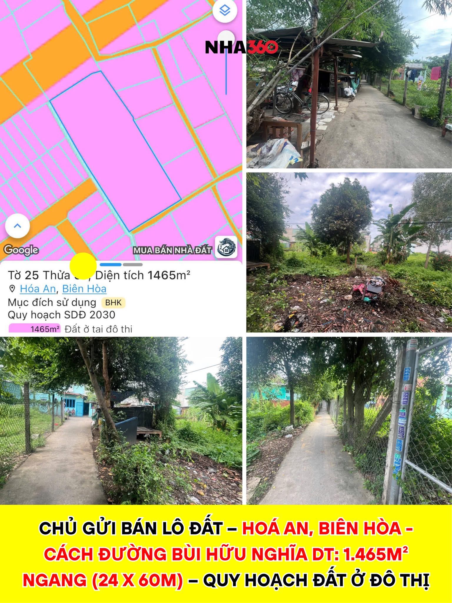 CHỦ GỬI BÁN LÔ ĐẤT HOÁ AN, BIÊN HÒA | Nha360