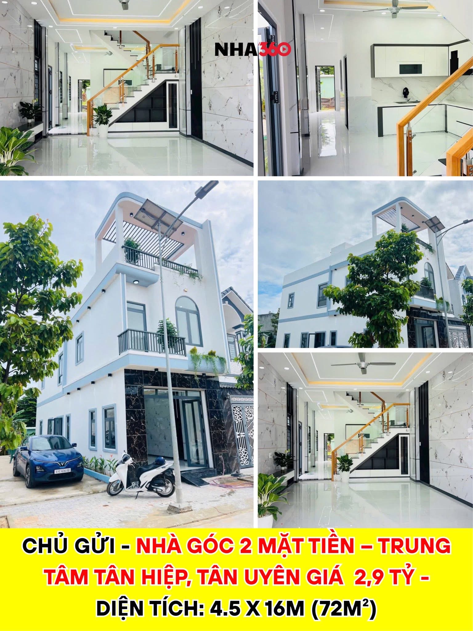NHÀ GÓC 2 MẶT TIỀN – TRUNG TÂM TÂN HIỆP, TÂN UYÊN | Nha360