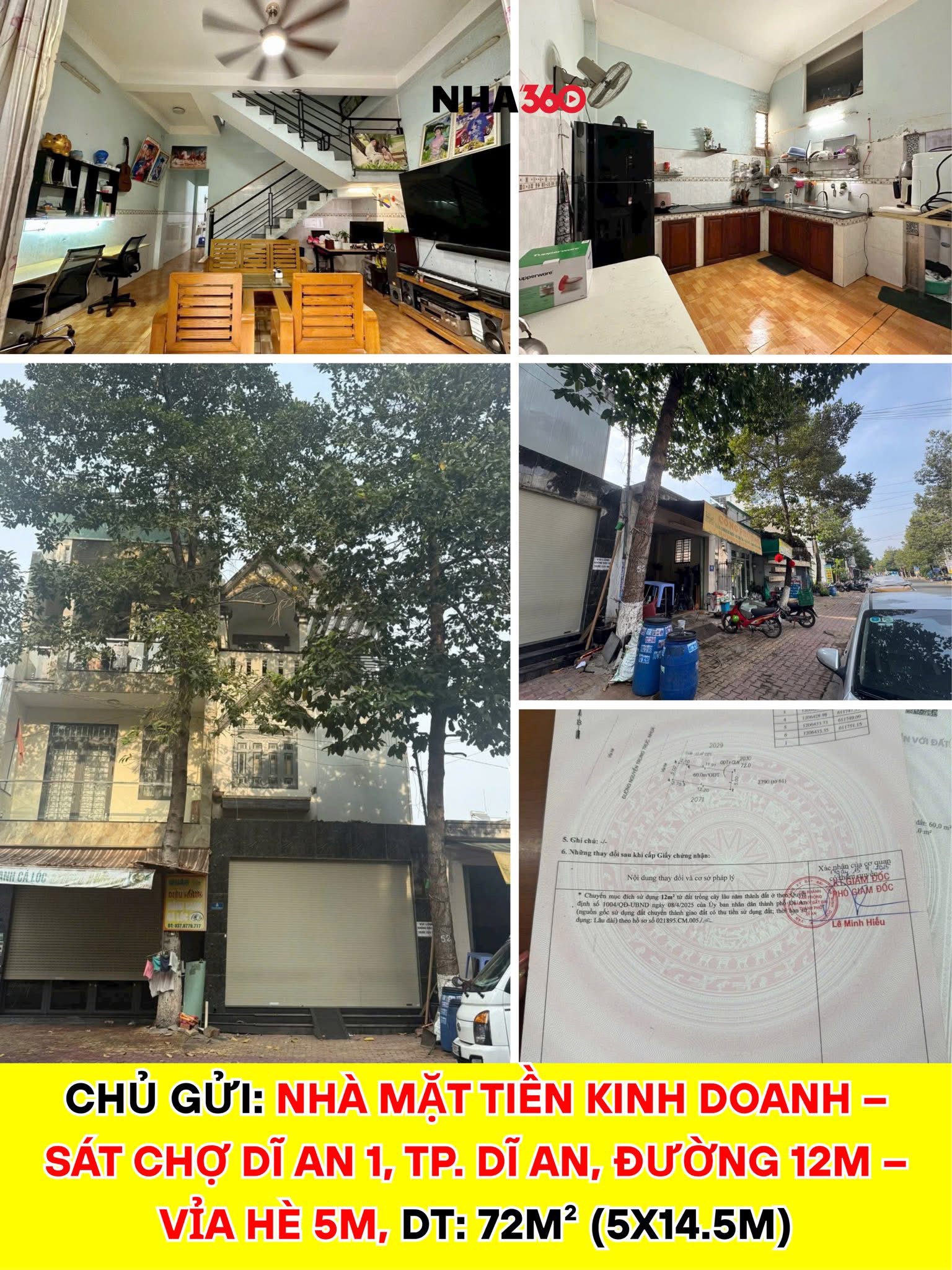 Nhà mặt tiền kinh doanh – sát chợ Dĩ An 1, TP. Dĩ An | nha360
