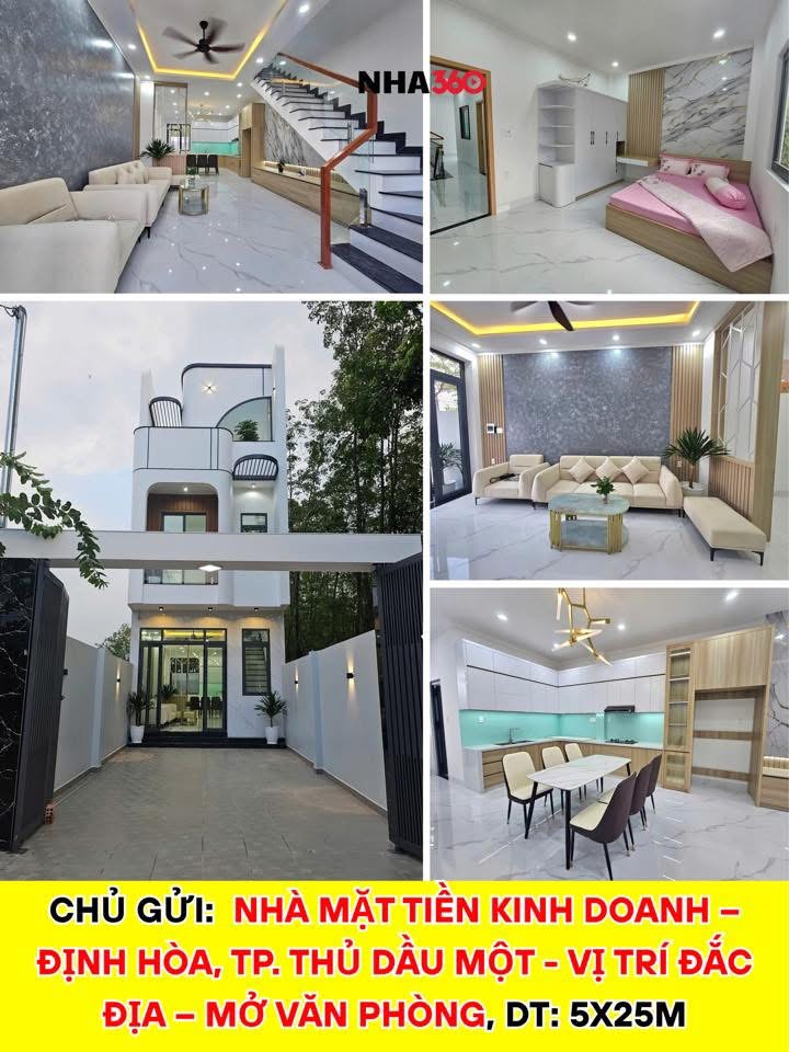 BÁN NHÀ MẶT TIỀN KINH DOANH – ĐỊNH HÒA, TP. THỦ DẦU MỘT 5x25m | Nha360