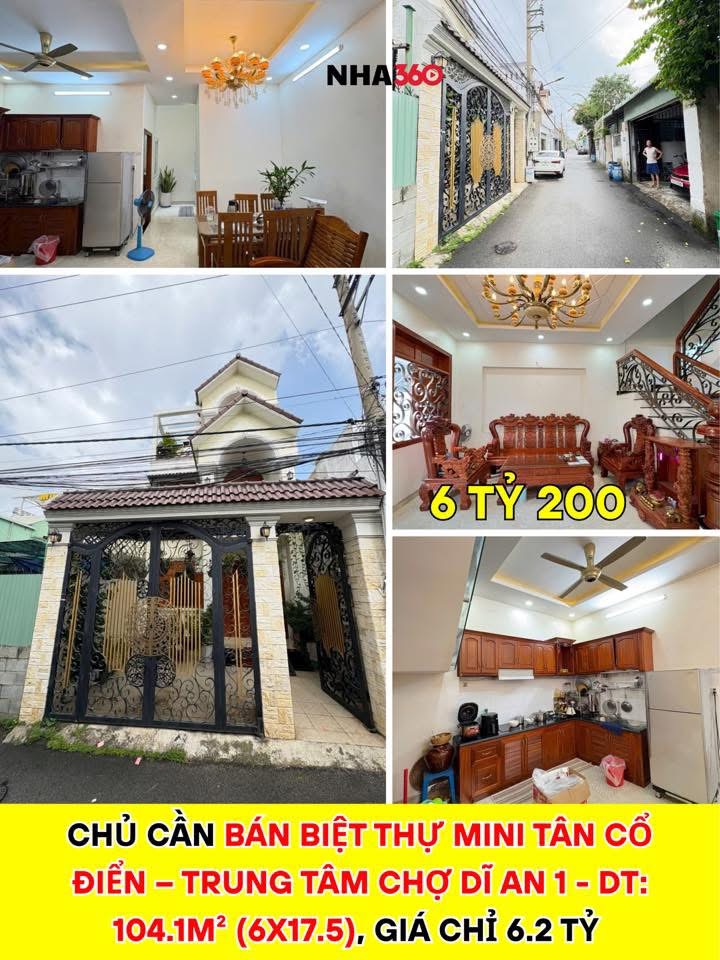 CHỦ CẦN BÁN BIỆT THỰ MINI TÂN CỔ ĐIỂN – TRUNG TÂM DĨ AN | nha360
