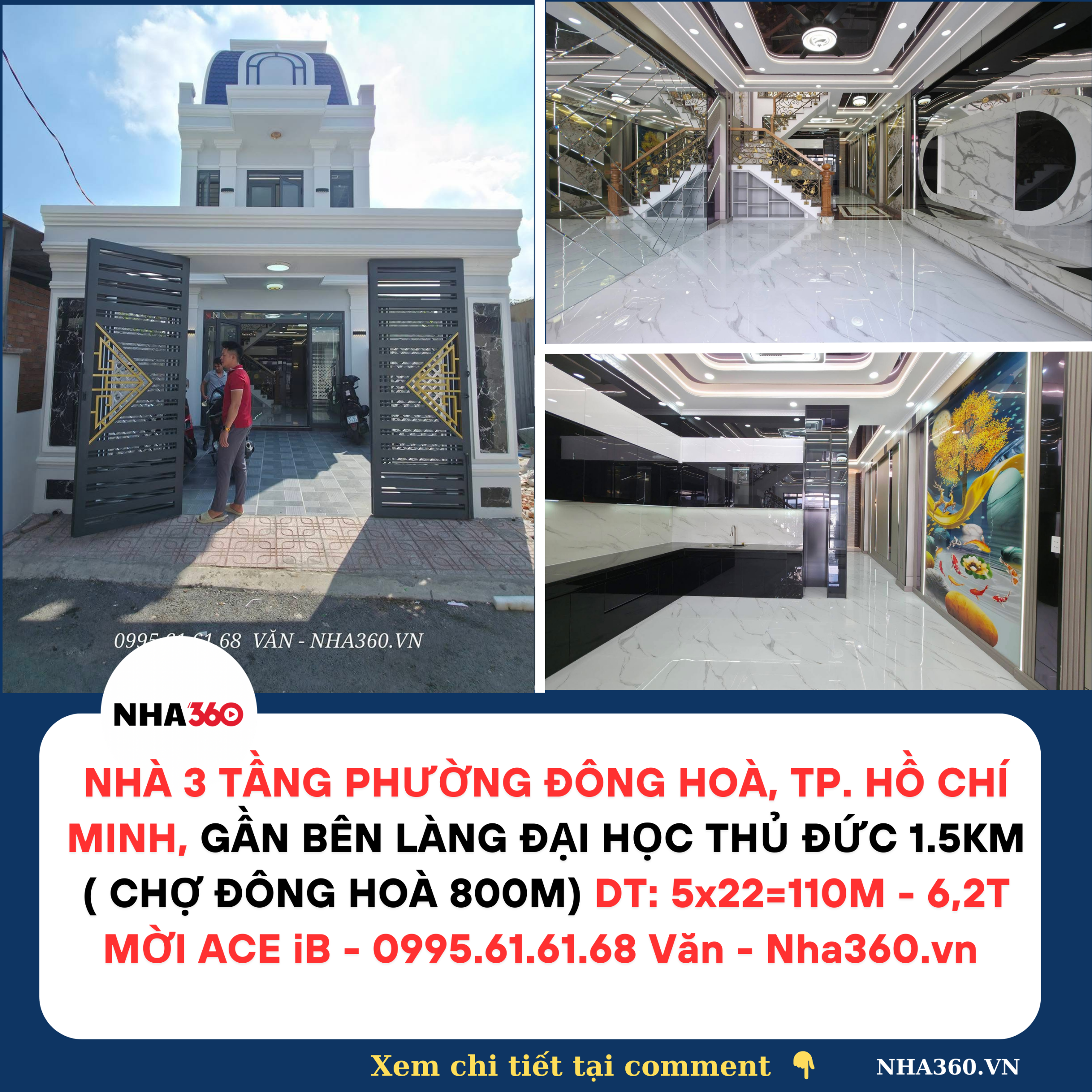 BÁN NHÀ 110m² – PHƯỜNG ĐÔNG HÒA – TP.HCM (KHU TRUNG TÂM DĨ AN CŨ)