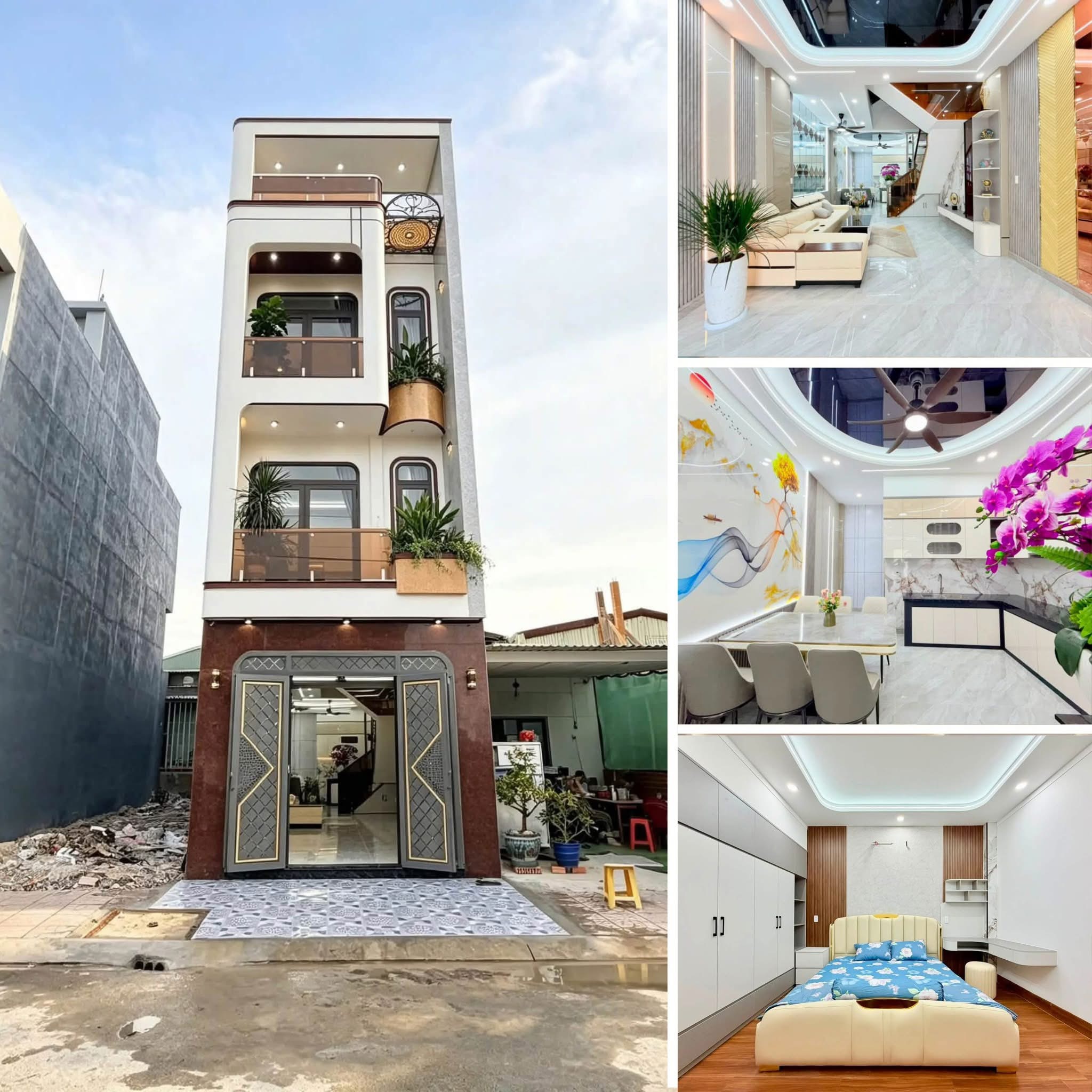 BÁN 2 CĂN NHÀ 3 TẦNG – ĐANG HOÀN THIỆN NỘI THẤT, Ngay cổng sau KCN VSIP 1 – gần Ngã Tư 550, Vincom Dĩ An