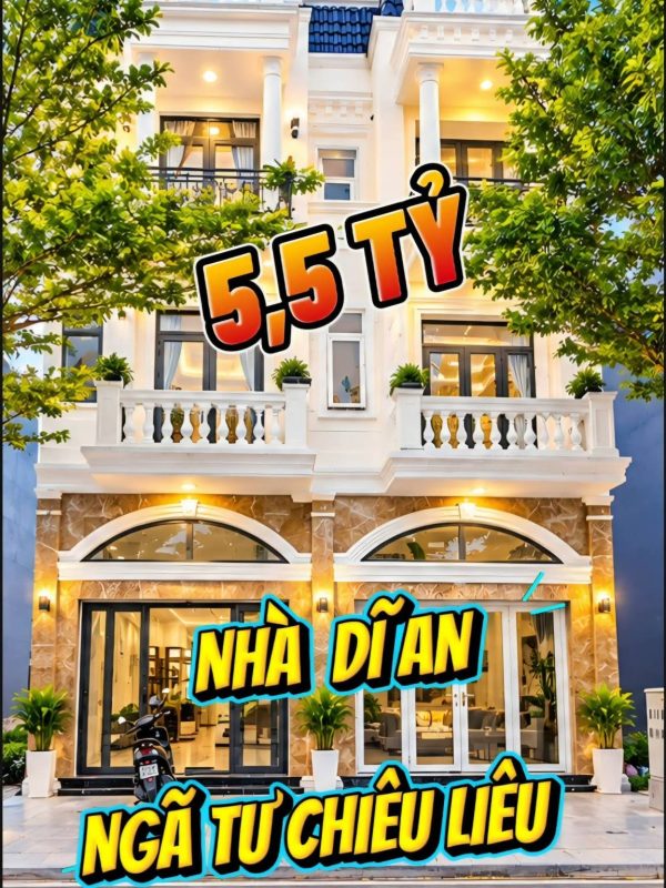 Bán Nhà TP.HCM phường Dĩ An và và ngã tư 550 Vincom Dĩ An 3km
